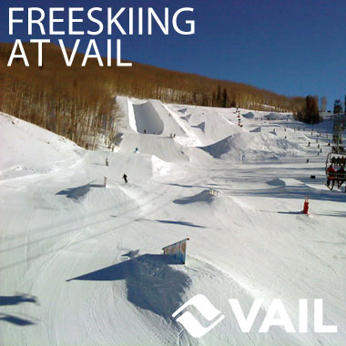 Freeskiing at Vail